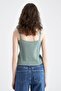 Slim Fit Rope Strap Knitwear Undershirt - 4