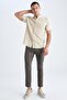 Slim Fit Chino Canvas Trousers - 6