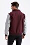 Oversize Fit Shirt Collar Stamp Bomber Coat - 8