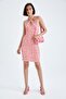 Bodycon Wrap Neck Floral Jacquard Mini Dress Y4853az22sm - 2