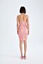 Bodycon Wrap Neck Floral Jacquard Mini Dress Y4853az22sm - 7