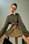 Oversize Fit Crew Neck Crop Knitted Knitwear Sweater
