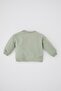 Baby Girl Crew Neck Printed Sweatshirt - 8
