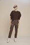High Waist Faux Leather Trousers with Jogger Pockets - 3
