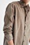 Regular Fit Long Sleeve Velvet Shirt X9838az22wn - 8