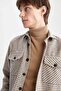 Regular Fit Polo Collar Checked Long Sleeve Shirt Y9051az22wn - 4