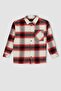 Boy's Oversize Flannel Long Sleeve Shirt - 6