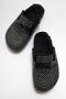 Women's Genuine Leather Stoned Fur Winter Slippers 6240 - 5