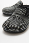 Women's Genuine Leather Stoned Fur Winter Slippers 6240 - 3
