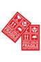 200 Pieces of Attention Breakable Label Fragile Breakage Label for Shipping 8x10 cm