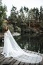 Glittered Veil 3 Meters For Bridal Wedding Dress, Wedding, Veil, Tulle, Off White - 2