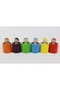 Set of 6 Waldorf Rainbow People Figures and Bowls