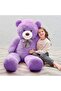 دب قطيفة لطيف بطول 130 سم مع ربطة عنق - هدية خاصة للحبيب - 4