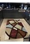 Multicolored Black Line Sectional Geometric Shape Patterned Modern Decorative Carpet 2011 - 2