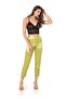 Satin Pajama Set with Green Lace Detail