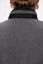Zippered Regular Fit Suede Detailed Long Sleeve Men's Thessaloniki Sweatshirt - 6