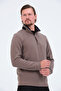 Zippered Regular Fit Suede Detailed Long Sleeve Men's Thessaloniki Sweatshirt - 2