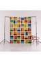 Multicolor Discrete Geometric Square Shape Patterned Creative Modern Decorative Carpet 2013 - 5