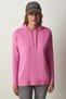 Women's Pink Hooded Pocket Knit Sweatshirt YU00003 - 4