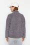 Gri Peluş Örme Spor Sweatshirt THMAW23SW00021 - 9