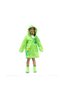 Green Color Unisex Children's Raincoat - Hooded and Animal Figures - 6