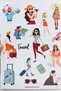 43 Pieces Girls Girl Sticker Set Bullet Journal Travel Sticker - 6