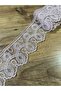 Ring Pattern Matte Thread Lace Scallop Guipure Tape 8.5 Mt Bedspread Bedding Set Tableware Set - 3