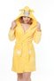 Women's Yellow ultra welsoft hooded embroidery high quality dressing gown