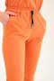 Lycra Scrubs Orange Envelope Collar Doctor Nurse Uniform Unisex - 7