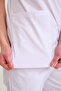 Lycra Scrubs White Envelope Collar Doctor Nurse Jersey Single Top - 6