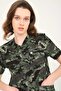 Lycra Scrubs Camouflage Envelope Collar Doctor Nurse Jersey Single Top - 2