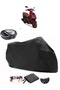 Yuki YB50QT-3 Casper Back Bag Compatible Black Motorcycle Tarpaulin Waterproof Durable Fabric