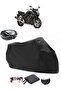Suzuki GSX 1250 FA Rear Bag Compatible Black Motorcycle Tarpaulin Waterproof Durable Fabric