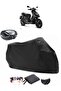 Piaggio Typhoon 125 Back Bag Compatible Black Motorcycle Tarpaulin Waterproof Durable Fabric