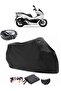 Honda PCX 150 Rear Bag Compatible Black Motorcycle Tarpaulin Waterproof Durable Fabric