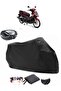 Yamaha Nouvo Rear Bag Compatible Black Motorcycle Tarpaulin Waterproof Durable Fabric