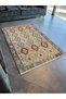 Beige Blue Themed Traditional Motif Mixed Shape Patterned Vintage Decorative Carpet 1973 - 3