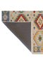 Beige Blue Themed Traditional Motif Mixed Shape Patterned Vintage Decorative Carpet 1973 - 4