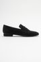 ORFEO Black Suede Loafer Casual Women's Shoes - 6