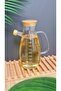 1000 ml Borosilicate Glass - Oil Pot/Circle Pot with Bamboo Lid - 6