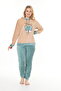 Women's Salmon soft soft high quality fabric embroidery detailed pajamas set - 2