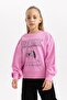 Girl's Printed Crew Neck Soft Fuzzy Thick Sweatshirt - 3
