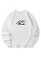 Skyline Designed Unisex White Sweatshirt