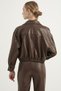 Women's Faux Leather Jacket with Pocket Detail - 4