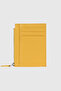 853 Genuine Leather Coin Compartment Zippered Vertical Card Holder Flother Yellow - 2