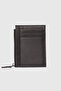 853 Genuine Leather Coin Compartment Zippered Vertical Card Holder Crazy Black - 2
