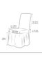 6 Wrapped Chair CoversLycra Skirted Elastic Washable Chair Cover - 2