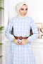 Frilly Hijab Dress Blue 19165 - 2