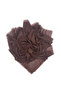 Stone Embroidered Brown Flamed Writing Rose Pattern Scarf 100x100cm