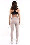 Ring Zipper Detailed Women's Matte Leather Raised Thermal Tights - 7